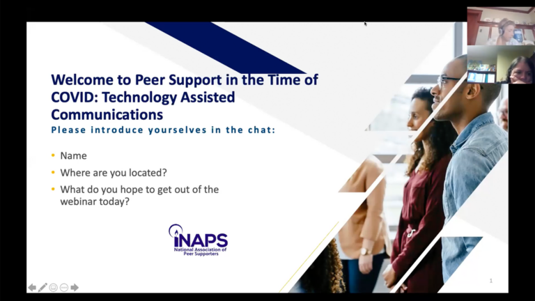 Webinar 44 – Peer Support in the Time of COVID
