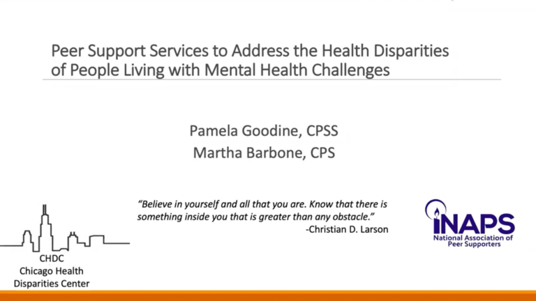 Webinar 49 – Peer Services to Address Serious Mental Health Challenges