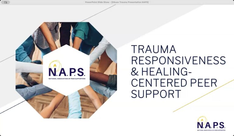 Trauma Responsiveness & Healing Centered Peer Support